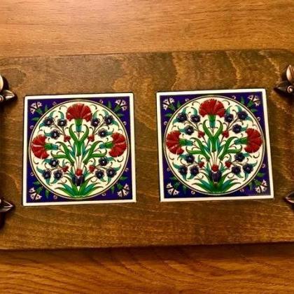 Glazed Ceramic Wooden Tray Turkish ..